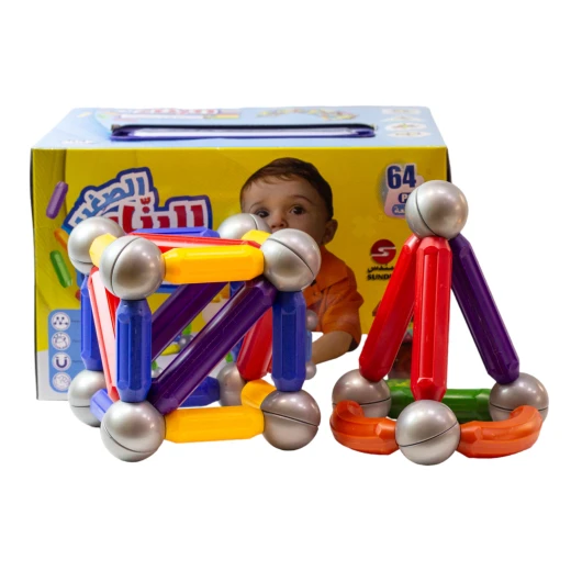 البناء الصغير - مجموعة قطع مغناطيسية 64 قطعة - Image 4
