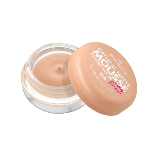 Essence Natural Matte Mousse Foundation 04 Nude Long Lasting Makeup for Oily Skin Flawless Coverage - Essence - Image 2