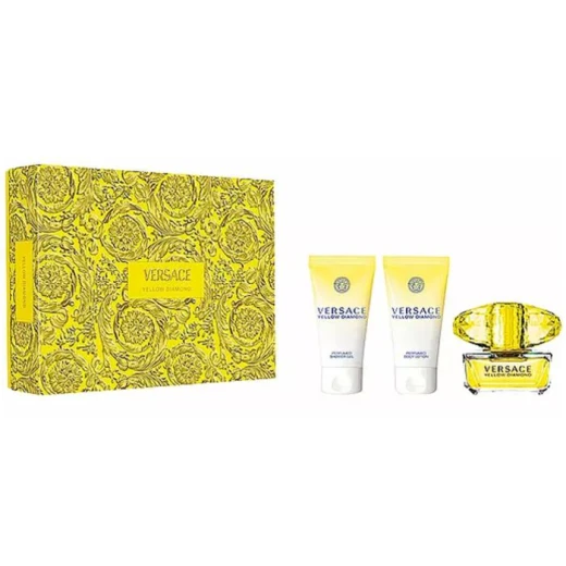 طقم يلو دايموند (ماء عطر 50 مل + لوشن للجسم 50 مل + جل استحمام 50 مل) من فيرساتشي طقم يلو دايموند (ماء عطر 50 مل + لوشن للجسم 50 مل + جل استحمام 50 مل) من فيرساتشي