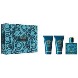 Versace Eros Gift Set for Men: Aromatic Fragrance Collection with EDT, Aftershave & Shower Gel