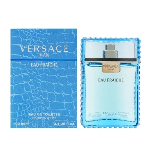 Versace Man Eau Fraiche Cologne 100ml for Men: Invigorating Citrus Aquatic Summer Fragrance