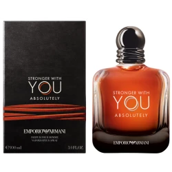 Emporio Armani Stronger With You Absolutely Eau de Parfum for Men 100ml, Long Lasting Spicy Aromatic Fragrance