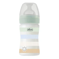 Chicco Well Being Bottle Anti-Colic System Slow Flow 150Ml 0M+ Green