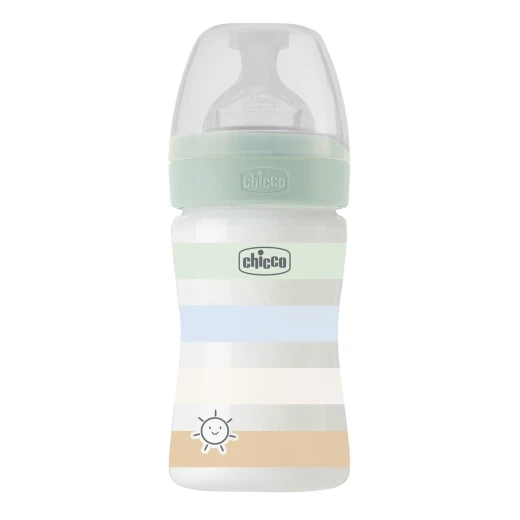 Chicco Well Being Bottle Anti-Colic System Slow Flow 150Ml 0M+ Green