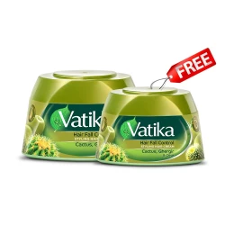Vatika Naturals Anti-Hair Fall Conditioner Cream | Enriched With Ghergir, Cactus & Olive | Strengthens & Nourishes Weak Hair – 140ml+70ml