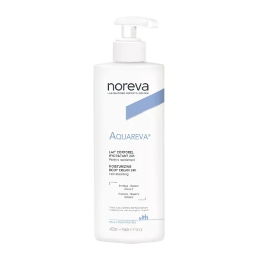 Noreva Aquareva 24h Moisturizing Body Milk 400ml - Dehydrated Skin For The Whole Family