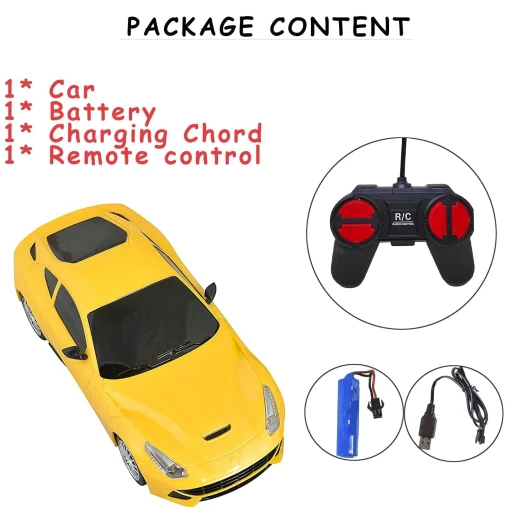 Remote Control car with Battery, Plastic Realistic & Classy Modern Design High Speed Rechargeable Remote Control Racing Car, RC Vehicle Toy for Kids - R/C Cars - Image 5