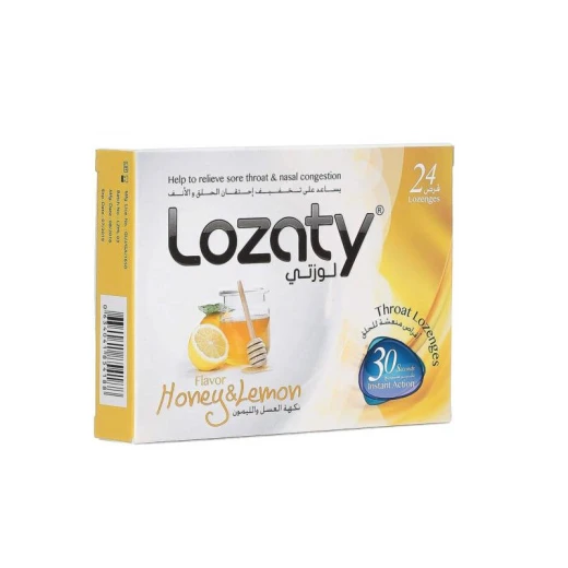 Lozaty Honey & Lemon Lozenges, 24 Pieces Lozaty Honey & Lemon Lozenges, 24 Pieces