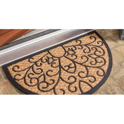 دعاسة مدخل 45*75 سم نصف دائرة من Astra Coco Deluxe - بيج وأسود - أسترا - Image 4