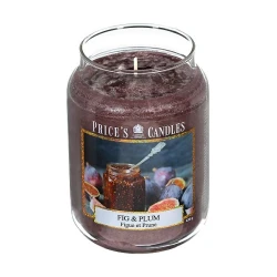 Price's Large Scented Candle Jar with Lid - Fig & Plum