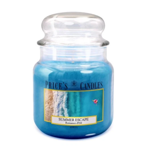 Price's Medium Scented Candle Jar with Lid - Summer Escape Price's Medium Scented Candle Jar with Lid - Summer Escape