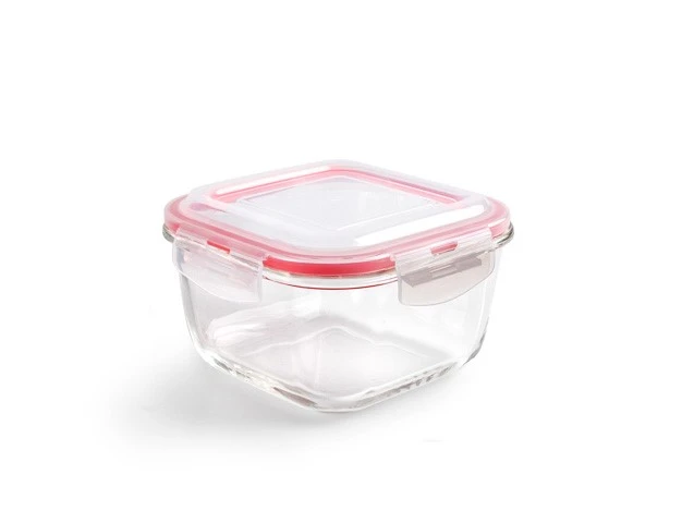 Ibili 1000ml Glass Food Container - Red - Ibili