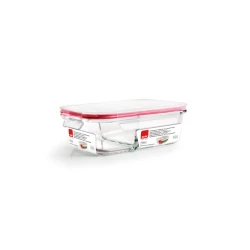 Ibili Lunch-Away 950ml 2-Section Glass Food Container - Red