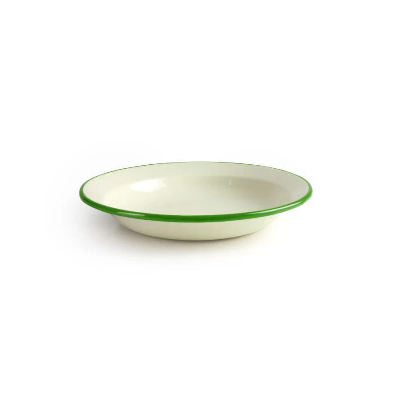 Ibili Vintage Musgo 22cm Dish - White & Green - Ibili
