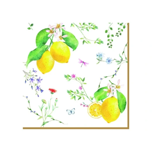طقم مناديل طعام 20 قطعة من Easy Life Fleurs et Citrons - ألوان متعددة طقم مناديل طعام 20 قطعة من Easy Life Fleurs et Citrons - ألوان متعددة
