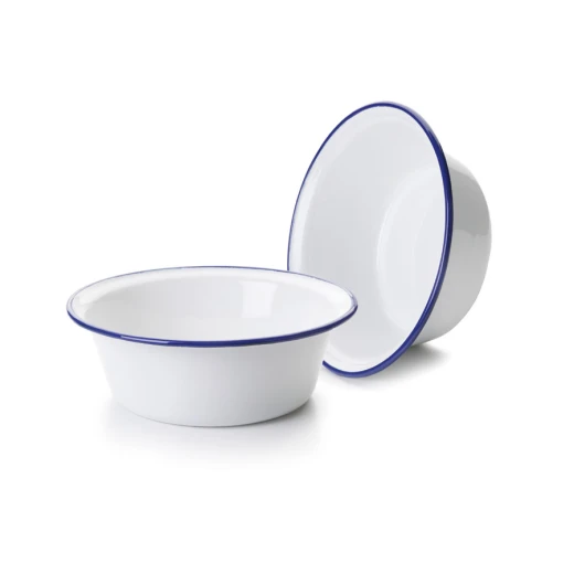 Ibili Vintage Blanca 20cm Conical Bowl - White & Blue Ibili Vintage Blanca 20cm Conical Bowl - White & Blue