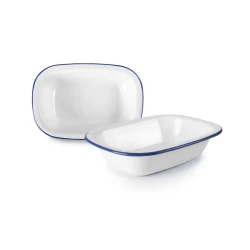 Ibili Vintage Blanca 17cm Deep Platter - White & Blue