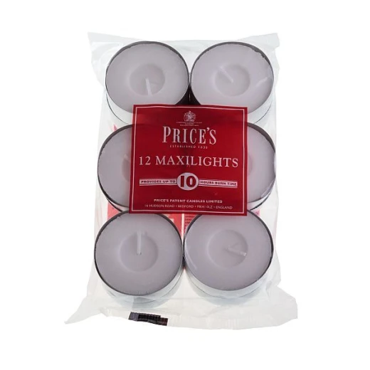 طقم شموع صغيرة 12 قطعة من Price's Maxilight طقم شموع صغيرة 12 قطعة من Price's Maxilight