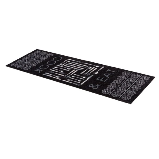 سجادة مطبخ طويلة 50*150 سم من Astra Miabella - أسود ورمادي - أسترا - Image 2