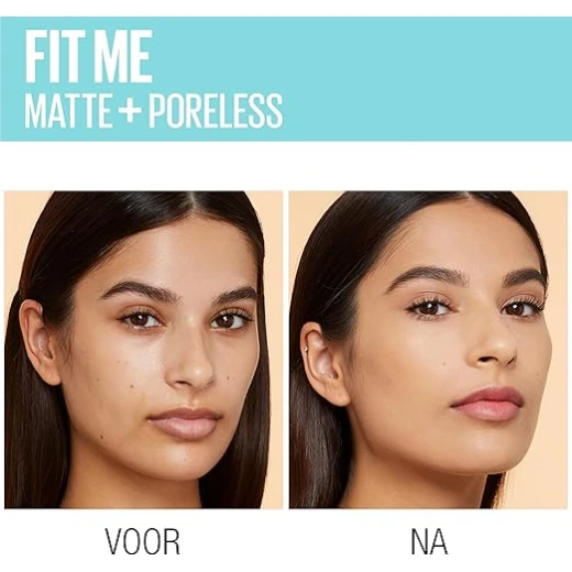 مايبيلين فيت مي كريم أساس سائل مات بورليس للتحكم في الزيوت مكياج بيج شمسي للبشرة الدهنية - Maybelline - Image 4