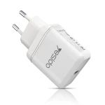 شاحن يسيدو بمنفذ Type-C YC23 PD بقوة 18 وات و3 أمبير، أبيض - يسيدو