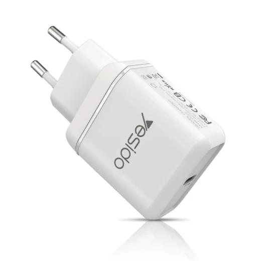شاحن يسيدو بمنفذ Type-C YC23 PD بقوة 18 وات و3 أمبير، أبيض شاحن يسيدو بمنفذ Type-C YC23 PD بقوة 18 وات و3 أمبير، أبيض