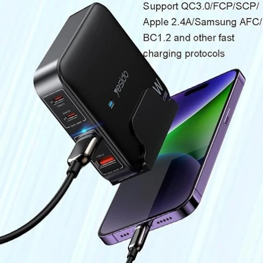 شاحن مكتبي متعدد المنافذ، 100W GaN، ييسيدو YC41 - يسيدو - Image 3
