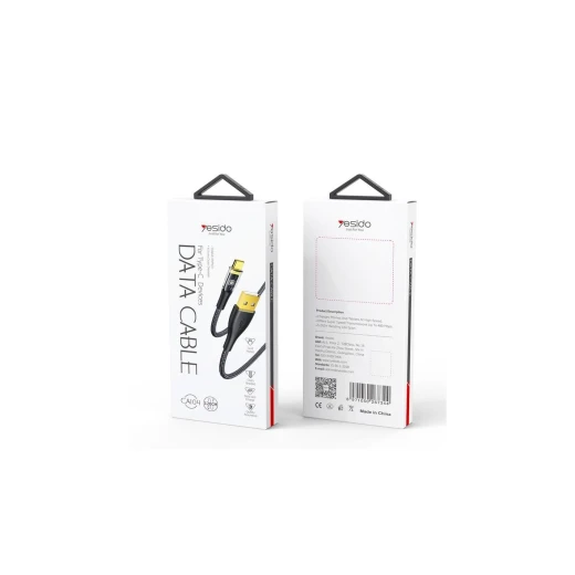 سيدو كابل CA104 18W USB نوع-C 1.2م PVC 2A، أسود سيدو كابل CA104 18W USB نوع-C 1.2م PVC 2A، أسود