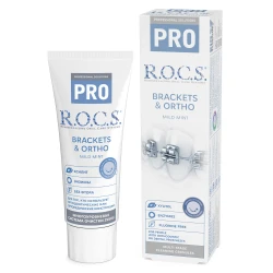 ROCS Brackets & Ortho Toothpaste 74g – Professional Care for Braces, Dental Crowns & Orthodontic Devices