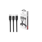 من يسيدو– كابل 3 في 1 – مايكرو USB / لايتنينج / USB-C / أسود (CA60) - يسيدو
