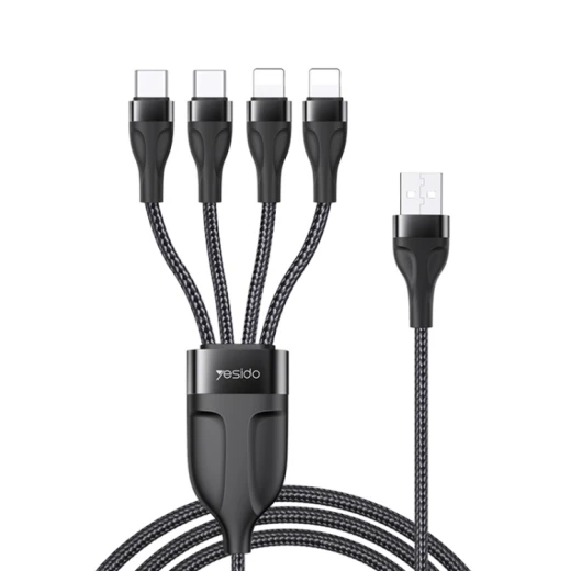 من يسيدو– كابل 3 في 1 – مايكرو USB / لايتنينج / USB-C / أسود (CA60) من يسيدو– كابل 3 في 1 – مايكرو USB / لايتنينج / USB-C / أسود (CA60)