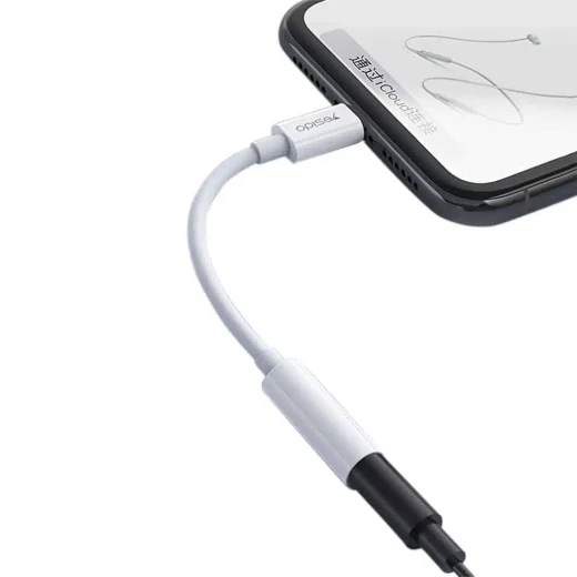 محول من Lightning إلى مقبس سماعة الرأس YAU31 من يسيدو باللون الأبيض - يسيدو - Image 8