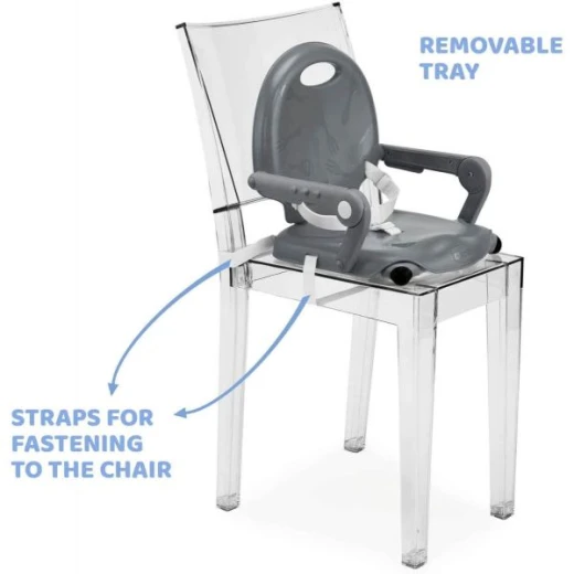 Chicco Foldable Feeding Chair Pocket Snack - Dark Grey 2 kg - Chicco - Image 3