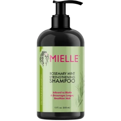 Mielle Organics Rosemary & Mint Strengthening Shampoo Strengthening Shampoo Infused with Biotin, Cleanses and Helps Strengthen Weak and Brittle Hair355ml