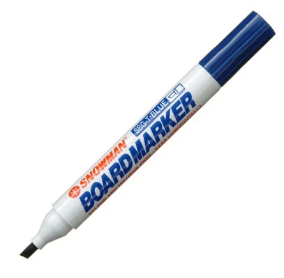 Snowman BG12T White Board Marker Chisel Blue - Snowman