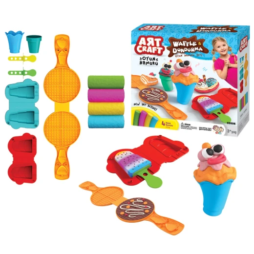 Art Craft Waffle & Ice Cream Dough Set 200g - Art Craft - Image 4