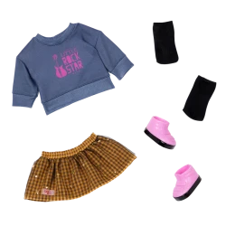 Our Generation –Graphic Top & Embellished Skirt Outfit for 46cm DollsToys for Kids Ages 3 & Up