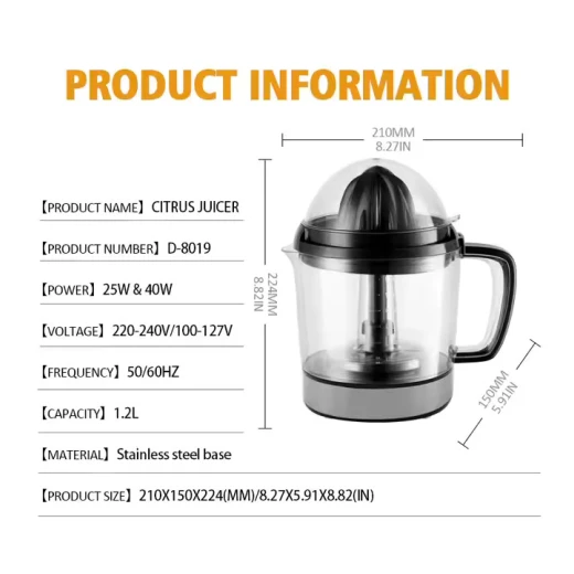Sona Citrus Juicer 1.2 L 40W (SJ-8019) - Sona - Image 2