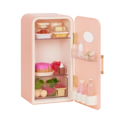 Our Generation Perfectly Fresh 46cm Doll Mini Fridge & Play Food Set