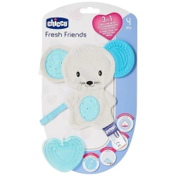 Chicco Fresh Friends Teething Cuddly Toy 3in1 4 Months and+  Blue