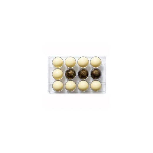 قالب شوكولاتة من البولي كربونات على شكل نصف كرة 0.50 جرام 50 × 25 سم من ديكورا قالب شوكولاتة من البولي كربونات على شكل نصف كرة 0.50 جرام 50 × 25 سم من ديكورا