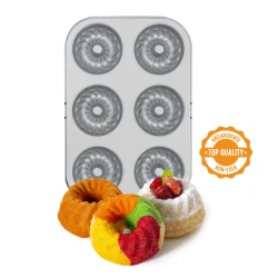Decora Non-stick 6 cavity flower doughnut pan 7. 5 cm