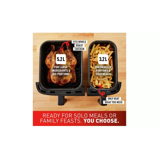 Tefal Easy Fry Dual Drawer Air Fryer & Grill 8.3L Stainless - Tefal - Image 2