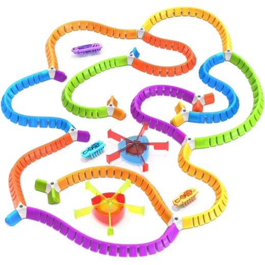 Flash Nano Land Colorful Sensory Playset for Kids Mold Your own Playground Over 40 Pieces and Batteries Included Multicolor - Hexbug - Image 4