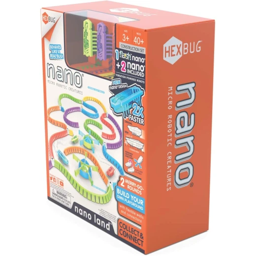 Flash Nano Land Colorful Sensory Playset for Kids Mold Your own Playground Over 40 Pieces and Batteries Included Multicolor - Hexbug - Image 2