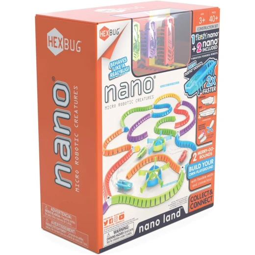 Flash Nano Land Colorful Sensory Playset for Kids Mold Your own Playground Over 40 Pieces and Batteries Included Multicolor - Hexbug - Image 3