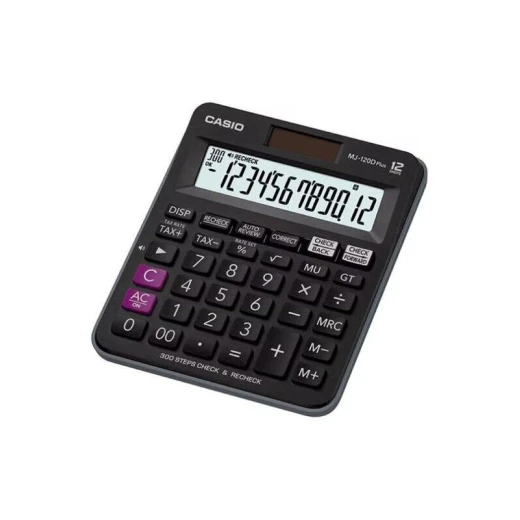 آلة حاسبة المكتبية MJ120D، 300 خطوة للتحقق والتصحيح، باللون الأسود من كاسيو - كاسيو - Image 3