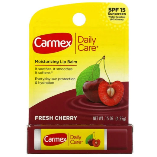 Carmex Cherry Refreshing Lip Balm SPF 15 Daily Moisturizing Lip Care 4.25g Sun Protection Carmex Cherry Refreshing Lip Balm SPF 15 Daily Moisturizing Lip Care 4.25g Sun Protection