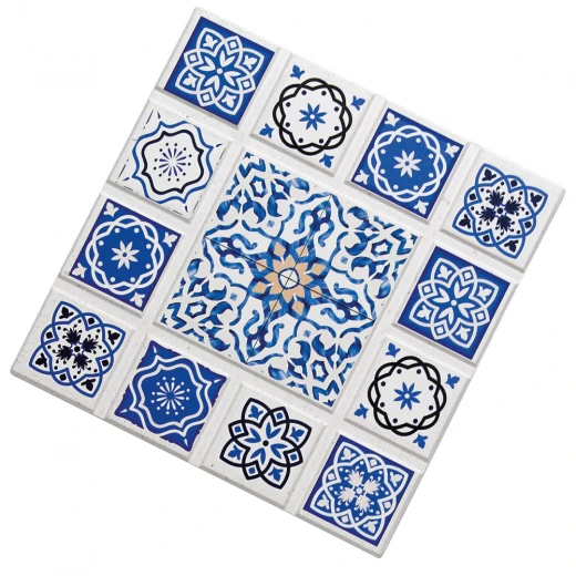 كوستر كاسابلانكا بتصميم متقاطع أبيض 20 سم × 20 سم × 1 سم من كوشن بروفِي كوستر كاسابلانكا بتصميم متقاطع أبيض 20 سم × 20 سم × 1 سم من كوشن بروفِي
