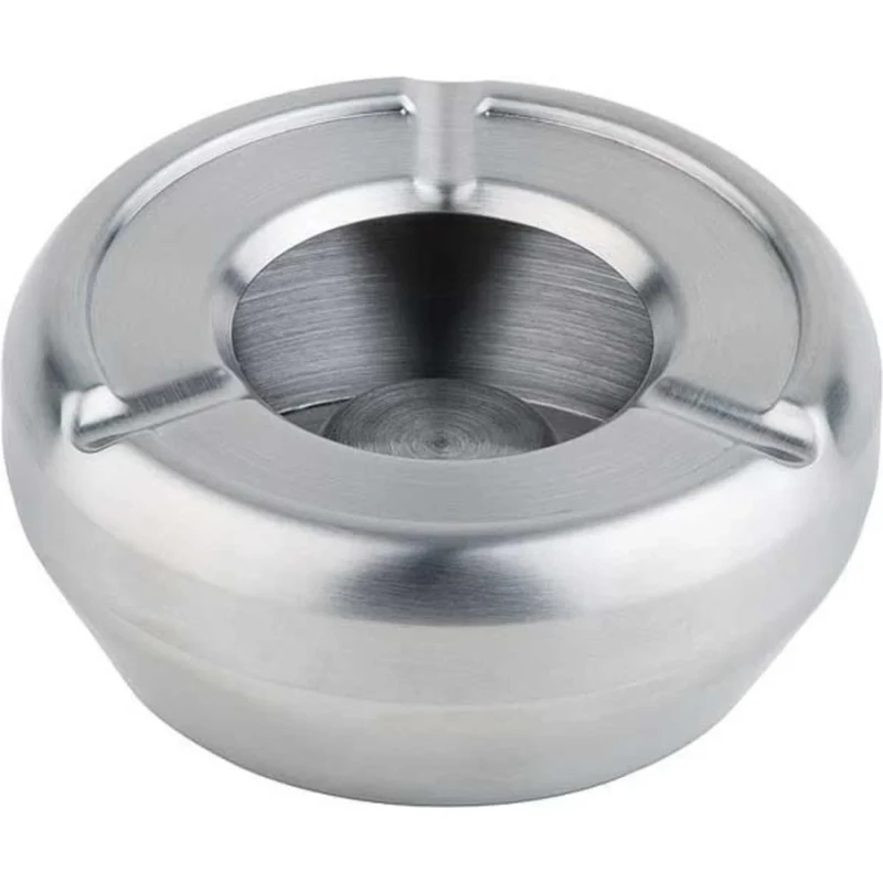 APS Ashtray with Windcover Dia 10cm Stainless Steel - APS